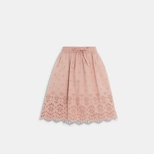 Broderie Anglaise Mini Skirt in Organic Cotton